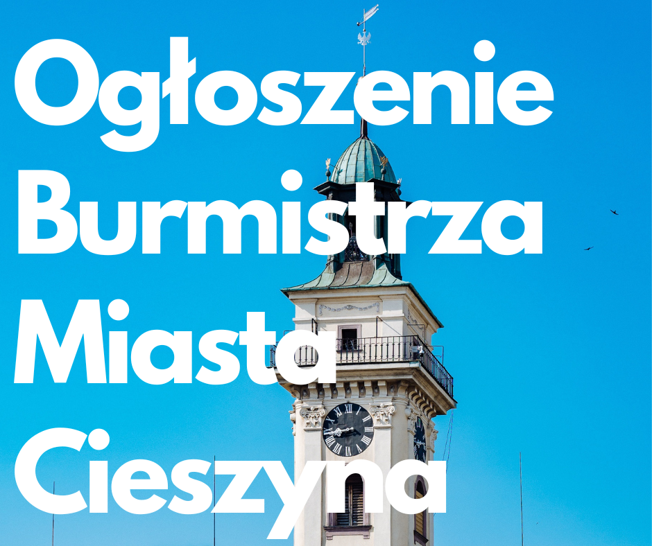 zdjęcie wieży ratusza miejskiego w Cieszynie